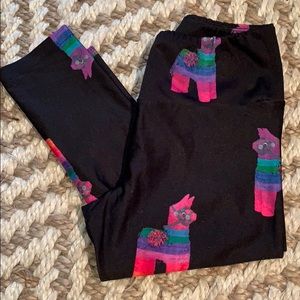 Gold sheep piñata legging